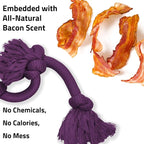 Playology Dog Toys | Dri-Tech Rope Tug of War Dog Toy for Tough Chewers | Bacon Scented Mega Size Tug Rope Toys for Extra Large Dogs