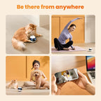 Enabot EBO Mini Pet Camera Robot: 2K FamilyBot Mobile Home Companion | Whole-Home Mobility, Remote App Control, Two-Way Talk, Night Vision, Auto-Recharge, Local Storage, Long Distance Gift