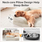 INVENHO Jumbo Orthopedic Dog Bed for Extra Large Dogs, Waterproof, Egg-Crate Foam Dog Couch Bed with Washable Removable Cover, Waterproof Lining and Nonskid Bottom