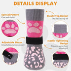 KOOLTAIL Dog Socks for Hot/Cold Pavement to Prevent Licking Paws for Hardwood Floors,Anti Slip,Pet Boots&Paw Protector with Grippers,Puppy Shoes Booties for Small Medium Large Senior Dogs