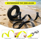 Wolfone Waterproof Dog Leash 50FT Long Line Training Recall Lead | 50FT Dog Leash: Heavy duty PVC coated long line with easy clean surface durable training rope for recall and outdoor use