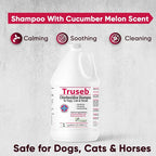 Truseb Chlorhexidine Shampoo for Dogs Cats & Horses with Aloe Vera - Antibacterial Antifungal Medicated Dog ketoconazole Shampoo and Conditioner -Skin Irritation, Hot Spots, Redness Relief (1 Gallon)
