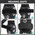 KOOLTAIL Anti Slip Dog Socks for Hot/Cold Pavement to Prevent Licking Paws,Booties for Hardwood Floors,Traction Rain Dog Boots&Paw Protectors Shoes with Grip for Small Medium Large Senior Dogs