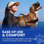 Dog Life Jacket — Premium Swim Vest with SafeChin Anti-Choke Collar | PAWS Aboard Racing Flames | RapidLift Rescue Handle, D-Ring, Reflective Trim | Boating, Kayaking, Pool | X-Large (80–110 lbs)