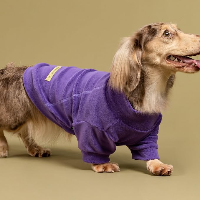 Fitwarm 3 Pack Classic Fleece Dog Sweater, Turtleneck Dog Sweatshirt, Dog Winter Clothes for Small Dogs Boy Girl, Pet Pullover Jumper, Cat Apparel, Purple, MediumPurple, Dark Red, XL