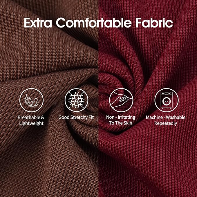 IECOii 2 Pack Summer Dog Shirt | Stretchy Fade-Resistant Fabric, Machine Washable Convenient,Home & Outdoor Clothes Fit for Medium Breeds, Coffee+DarkRed, XL