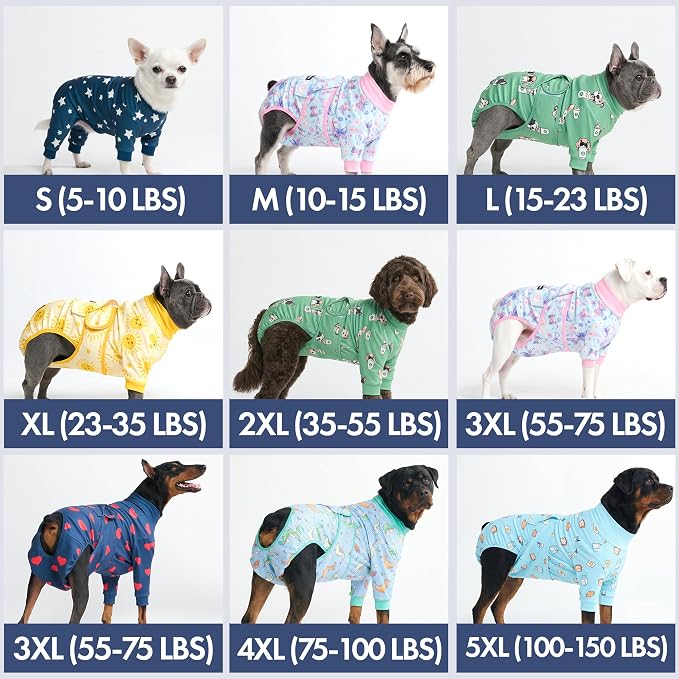 Spark Paws Dog Surgery Recovery Suit – Dog Recovery Suit After Surgery, Anti-Lick Dog Onesie, Abdominal Wound Protector, Soft Cone Alternative for Spay Neuter Male Female Pet Recovery - Sunshine - 2XL