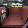 URPOWER Hard Bottom Dog Car Seat Cover for Back Seat, Waterproof Hammock | 400 lbs Support, 45% More Space, PU Leather, Waterproof, Scratch Resistant, Non-Slip, Mesh Window, Dog Seat Belt Included