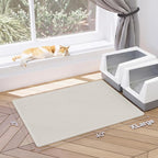 Cat Litter Box Mat - XL Extra Large Size 40 x 30 in, Water Proof, Kitty Litter Trapping Mat, Easy to Clean, Scatter Control, Odorless, Pet Supplies for Indoor Cats, Warm Beige