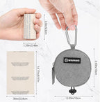 Dog Poop Bag Holder for Leashes- Dog Treat Pouch with Waterproof Zipper,Puppy Training Small Bag with Carabiner & Bungee Toggle,Two Pockets for Dry or Wet Treats-Pet Travel Walking Essentials (Grey)