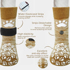 EXPAWLORER 6PCS Anti-Slip Dog Socks to Prevent Licking Paws,Dog Shoes for Hot Pavement,Best Paw Protector Traction Control on Hardwood Floor,Dog Booties for Puppy Small Medium Large Senior Dogs