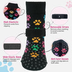 SCENEREAL Anti Slip Dog Socks to Prevent Licking Paws for Hardwood Floors | Double Sides Dog Shoes Boots & Paw Protectors for Hot/Cold Pavement, Dog Grippy Booties for Small Medium Large Senior Dogs