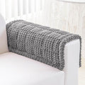 Couch Cover for Dogs Washable, Non-Slip Pet Couch Covers for Sofa, Fuzzy Dog Couch Cover Blanket, Thick, Soft, Plush Couch Cushion Covers for Sofa Protector (Dark Gray, 27.6" x 27.6"/70 x 70cm)
