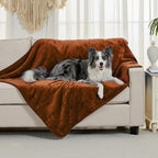 Soft Waterproof Blanket for Bed Couch Sofa, Caramel, 60x80 inches | Liquid Pee Proof Pet Blanket for Dog Puppy Cat, Reversible Sherpa Fleece Blanket for Couch Cover, Furniture Protector