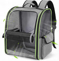 Lekereise Cat Backpack Carriers, Dog Carrier Backpacks with Breathable Mesh for Small Medium Cats Dogs Puppy Up to 18 Lbs, Pet Foldable Carrying Backpack Ventilated for Travel Hiking Collapsible