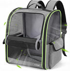 Lekereise Cat Backpack Carriers, Dog Carrier Backpacks with Breathable Mesh for Small Medium Cats Dogs Puppy Up to 18 Lbs, Pet Foldable Carrying Backpack Ventilated for Travel Hiking Collapsible