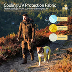 ROZKITCH Dog Sun Shirt UV Protection, 2-in-1 Flexible Coverage Dog UV Shirt for Heat Management, Breathable Mesh and Cool Silk Touch Material Keep Pet Cooling Summer Smooth Pajamas Yellow XL