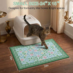 Glittme Cat Litter Mat, 24"x15" Non-Slip Washable Trapping Mat for Cats | Litter Trapping Mat With Thick PVC Coil To Catch Scatter, Soft On Paws And Waterproof Bottom To Protect Floors