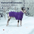 IECOii XXXL Dog Sweater,Warm Dog Sweaters for Extra Large Dogs Girl Boy,Stretchy & Cozy,Turtleneck Knitted Pullover for Pet Wear On Holiday,Easy On Doggy Sweatshirt for Labrador (Purple,XXXL)