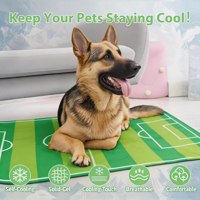 FIFA Dog Cooling Mat, Cooling Blanket for Dogs,Washable, M | Official FIFA 2026, non-slip foldable, 35.4x23.6in, for dogs cats, M