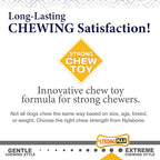 Nylabone Strong Chew Gourmet Style Wishbone Dog Chew Toy, Chicken Flavor | Small breeds, durable chew toys, long lasting, easy-hold shape, helps clean teeth, for dogs up to 25 lbs