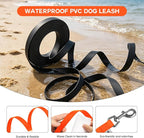 Wolfone Waterproof Dog Leash 40FT Long Line Recall Training Lead | Outdoor Dog Leash: Waterproof PVC coated training rope with easy clean design, great for recall swimming and adventures