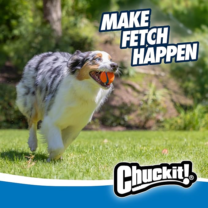 Chuckit! Ultra Ball Dog Toy - Medium Bouncy Fetch Balls For Dogs 20-60 lbs - Made from Durable Rubber - Floating Water Pet Toys - Size Medium - 2.5-inch Diameter - Pack of 2 | Bouncy durable rubber design for pups 20-60 lbs, high bounce action for acti...