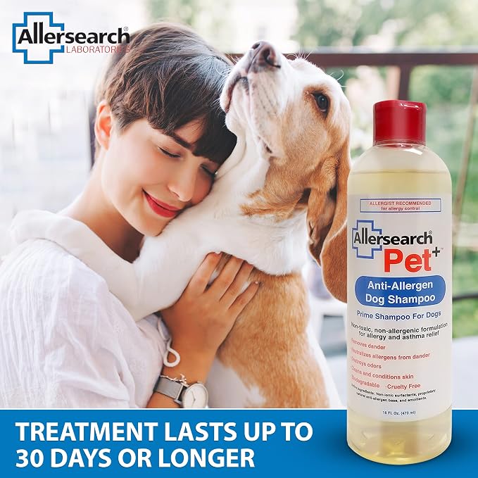Allersearch Pet+ Anti-Allergen Dog Shampoo 16 Oz