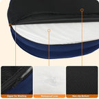 Dwanton Orthopedic Dog Bed for Large Dogs with Gel Memory Foam, Waterproof Dog Sofa, Washable Pet Bed with Four Sided Bolster Cushion, Removable Cover & Non-Slip Bottom, 42", Navy Blue