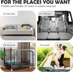 Dog Bed Soft Dog Crate Bed Pad Mat, 36 in Non Slip Bottom Washable Beds for Medium and Large Dogs, Pet Bed Mattress Kennel Pad, Clay Gray