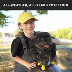 PawZ Rubber Dog Boots for Small Paws - All-Weather Waterproof Dog Shoes, Anti-Slip Traction for Rain, Snow, Mud & Hot Pavement - Pull-On Dog Booties, Black - XX-Small (1"-1.5") - Pack of 24
