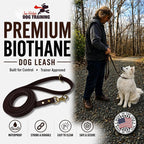 Gummy Dog Leash, Biothane, Dog Training Leash, Waterproof, Weatherproof, 6 Foot Length for Small, Medium & Large Dogs or Puppies, Various Sizes & Colors (3/4 Brown)