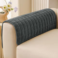 Smiry Velvet Couch Cover for Dogs, Non Slip Soft Sofa Protector for Pets | Washable Sofa Cover for Cats, Furniture Protector Against Pet Hair, Scratches, Fits Sectional Sofa(Dark Grey, 27.6"x27.6")