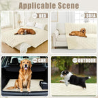Smiry Waterproof Dog Bed Cover, Reversible Pet Blanket for Sofa Couch | Soft Washable Dog Blanket, Leakproof Couch Cover for Dogs Cats & Furniture Protection, 30x53, Beige/Beige