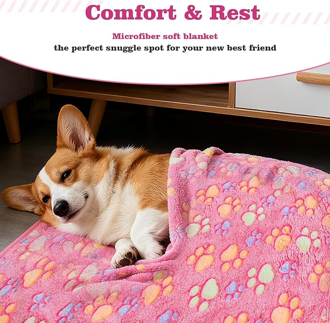 Puppy Supplies Starter Kit, Pink Puppy Essentials for Small Dogs | Bowls, toys, toothbrush, treat pouch and more in one pink puppy kit; ideal welcome home gift for small dogs and new puppies