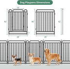 40 Inch Dog Playpen Outdoor, 28 Panels Puppy Playpen Heavy Duty Dog Play Pen Indoors, Rust Resistant Dog Pen for Large/Medium/Small Dogs, Dog Fence for RV Camping