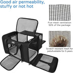 Wakytu Dog Carriers for Small Dogs, Cat Carrier Travel, Expandable, Collapsible, 900D High Density Oxford Cloth, Wear-Resisting, Anti Tearing, Reflective Tape,Safety Lock Zipper | Collapsible, 900D High Density Oxford Cloth, Wear-Resisting, Anti Tearin...