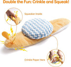 Nocciola Squeaky Dog Toys, 5-Pack Crinkle Plush Toys, No Stuffing Dog Toys for Small Medium Large Dogs, Boredom Relief