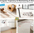 Saolife Laser Cat Toys for Indoor Cats, Truly Random Trjajectory, Suction Cup Design, Run Quiet, Interactive Cat Toy Automatic