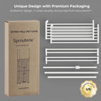 Extra Tall Cat Gate for Doorway: 74.8"-90.5" Tall Cat Gates for Pet 30.3"-38.2" Wide Pressure Mount No Wall Drilling for Indoor Stairs Doorway Room Door Dog Safety Barrier No Toddler