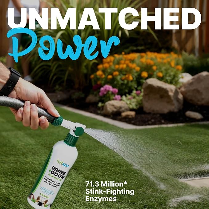 Urine & Odor Turf Detox Mango Enzyme Cleaner, 32 oz, 2-Pack | Professional odor eliminator for artificial grass, turf, concrete, patios and kennels; pet urine cleaner for dogs and cats