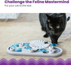 Catstages by Nina Ottosson Rainy Day Puzzle & Play Cat Puzzle Feeder – Interactive Treat Game for Indoor Cats, Level 3 Slow Feeder Enrichment Toy, 13.8" x 14"