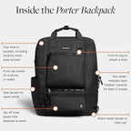 Cleverpup Porter 2-in-1 Dog Gear Backpack – Premium Dog Travel Bag with 10 Pockets, Zip-Off Treat Pouch, Leash Clip, Waterproof Pockets & Water Bottle Holder – Weekend, Hiking, Camping, Graphite