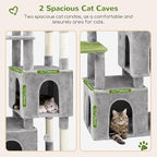 Globlazer Cat Tower for Indoor Cats, Heavy Duty Cat Trees for Large Cats Adult Big Cats Maine Coon Cat Tree Tower with Scratching Post, Extra Large Top Perch, Cat Condos, F61, Light Grey, 61inch