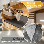 Pieviev Silicone Cat Litter Mat, Traps Litter & Easy to Clean, 34'' x 22'' | Raised Edges Lock Litter & Urine, Scratch and Wear-Resistant Cat Box Mat, Non-Slip Backing, Fit Most Standard Boxes