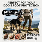 Dog Boots,Rugged Anti-Slip Sole Paw Protectors for Medium Large Dogs,Boots & Paw Protectors with Adjustable Straps,Waterproof Dog Booties for Hot Pavement,Snow,Hiking(Black,#6)