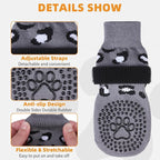 KOOLTAIL Anti Slip Dog Socks for Hot/Cold Pavement to Prevent Licking Paws, Paw Protector&Dog Boots with Grippers for Hardwood Floors,Traction Control No Twist Booties for Small Medium Large Dogs SM