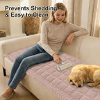 Smiry Couch Cover for Dogs, Non Slip Fuzzy Pet Sofa Covers Washable | Sofa Slipcovers for 3 Cushion Couch, Soft Thick Furniture Protector for Cats Dogs, Against Fur, Dirt, Scratch (27.6"x82.7")