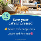 Fresh Step Advanced Ever Fresh Multi Cat Clumping Litter, Unscented Cat Litter, Ammonia Block Technology, Ultra Absorbent, 16 lb. Box, Pack of 2 | Ultra Absorbent to Last Longer, Unscented, Lowest Dust Formula, Compatible with Most Auto Litter Boxes