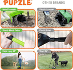 Pupzle Dog Pooper Scooper with Bag Attachment, 40" Long Handle Dog Scooper | Dog Poop Scoop for Yard, Large Capacity Swivel Bin and Rake Pooper Scooper, Lavender Scented Bags for Large Dogs (Green)